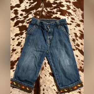 Gymboree Blue Kids Jeans with Dinosaur Trim